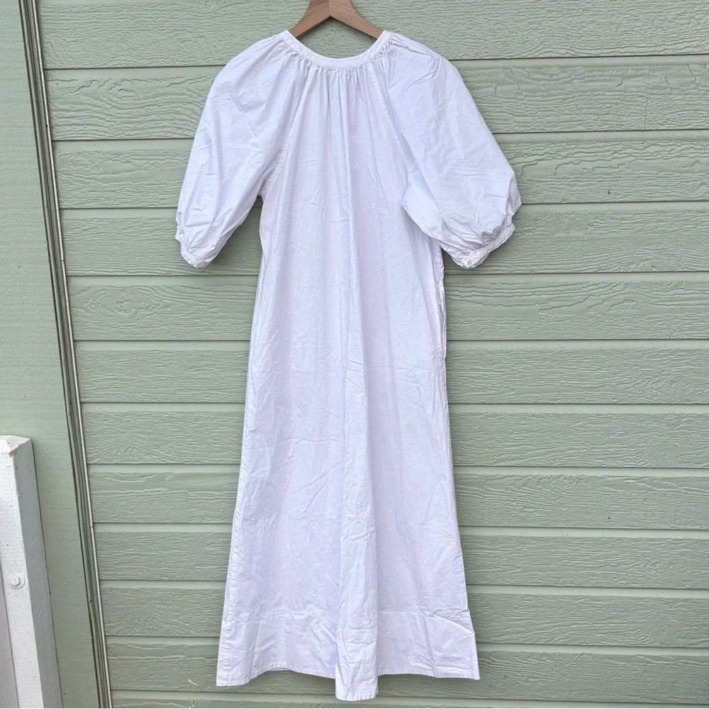 STAUD White Long Sleeve Button-Front Maxi Dress - Picture 6 of 7